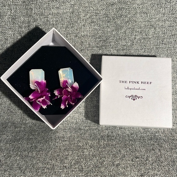 Anthropologie Jewelry - Anthropologie Pink Reef Silk and Velvet Earrings. NWT